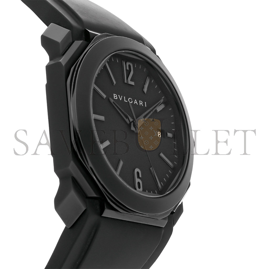 BVLGARI OCTO ULTRANERO BLACK STEEL AUTOMATIC 41MM MEN'S WATCH 102737